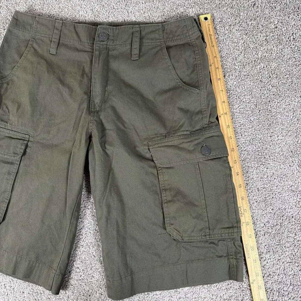 True Religion Cargo Shorts Mens 30 Moss Green World Tour Miltant 12